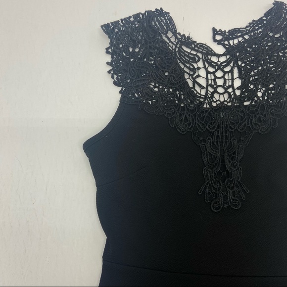 Eclipse Fit & Flare Black Lace Sleeveless Dress S - Picture 10 of 12